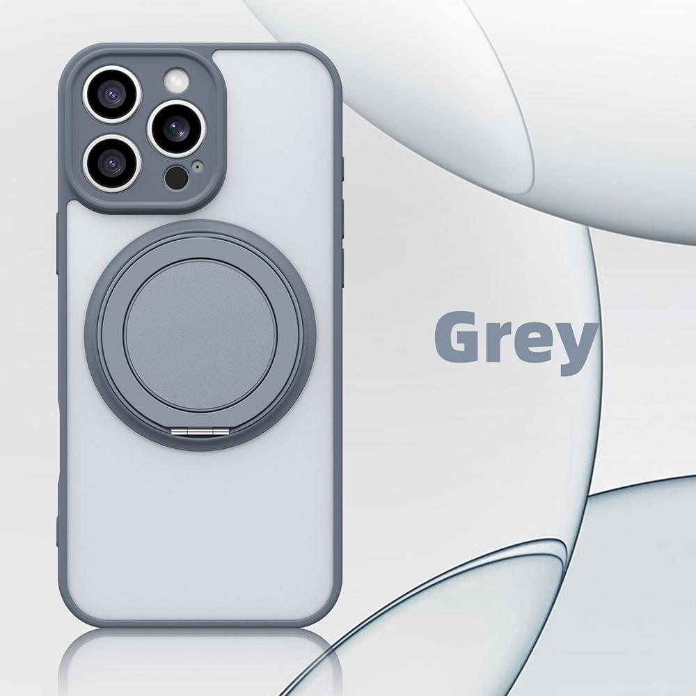 360° Rotating Bracket Matte Clear Magnetic Case for IPhone 17 16 15 13 14 Plus 12 11 Pro Max 17Air MagSafe Wireless Charge Cover