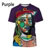 3D-bedrucktes T-Shirt mit klassischem Ölgemälde von Pablo Picasso, Herren- und Damenbekleidung, lässige Kurzarm-Oberteile für den Sommer