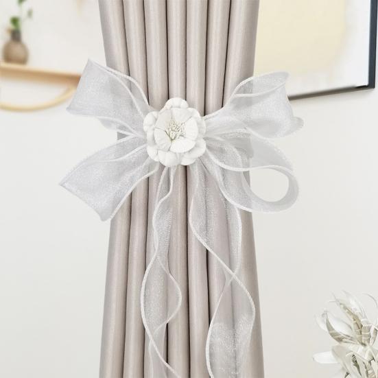 

Красивый бант, декоративный романтический цвет, оконная занавеска, подхват, хозяйственные товары, занавеска, галстук