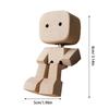 Desk Wooden Figure Shaking Feet Wooden Doll Human Shape Funny Sculpture Dashboard Movable Ornament for Study Travel Road Trip