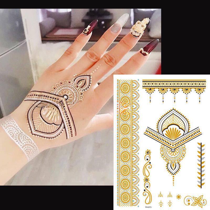 Bronzing Tattoo Sticker, Metal Waterproof Tattoo Sticker, Tattoo