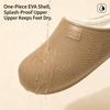 3.0cm Thick Sole Winter Warm Clogs Women Men Plush Lined Non-Slip Waterproof Mesh EVA Indoor Outdoor Casual House Shoes
