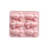 6-Cavity Carrot Cake Mold Silicone Baking Mold Pink Non-Stick DIY Cake Decorating Tool Fondant Chocolate Pudding Jelly Mould