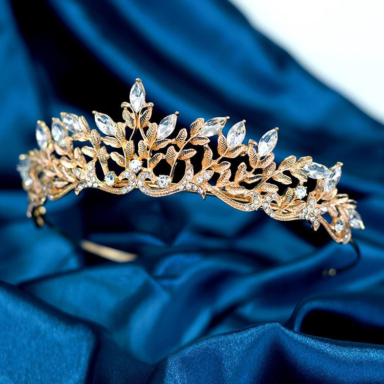 Bridal Tiara Crown Tiara Rhinestone Birthday Crown Alloy Headband Queen Wedding Dress Crown