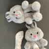 Mengmeng Bunny Girl Fluffy Single Shoes Autumn and Winter Cute Cartoon Design Feeling Bow Warm Big Cotton Shoes