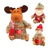3Pcs Christmas Gift Bags Snowman Santa Elk Patterns Decorative Candy Bags