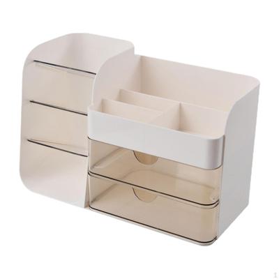 Make-up Organizer, Hautpflege-Organizer Große Kapazität mit Pinselhalter Schubladen, Kosmetik-Display