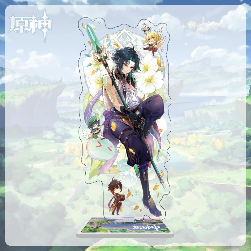 16cm Height  Acrylic Large Stand-up Display Featuring Characters From Mondstadt, Liyue, and Inazuma In Genshin Impact