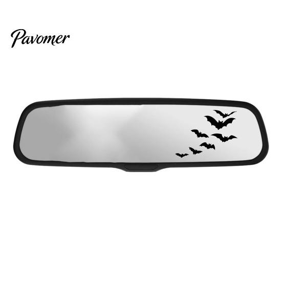 Funny Holiday Party Supplies Flying Bat Car Rearview Mirror Stickers, PVC Decals for Vehicle Versatile Vinyl Surfaces Exterior Decoration, Waterproof