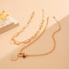 European & American Hip-Hop Cuban Alloy Necklace Set: 3-Piece Disc, Spring Clasp, Clavicle Chains
