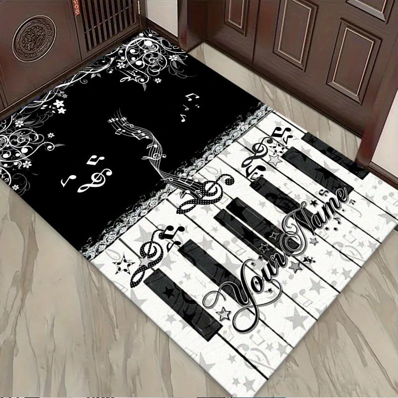 Name Custom Piano Note Carpet Rug for Living Room Bedroom Home Sofa Decoration,Kids Play Non-slip Floor Mat