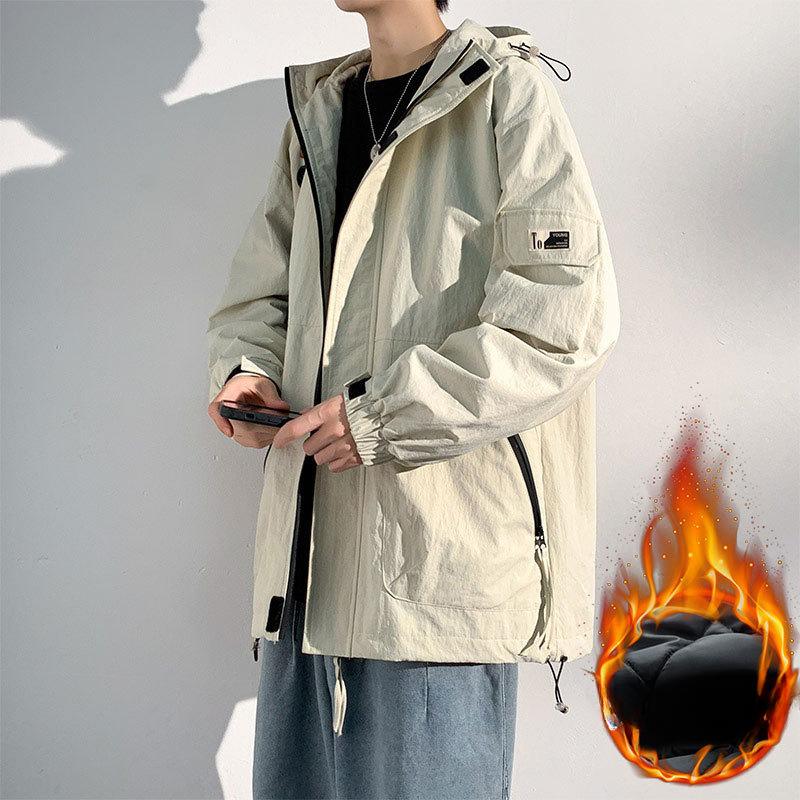 Spring and Autumn New Trend Handsome Casual Versatile Hooded Jacket Autumn and Winter Loose