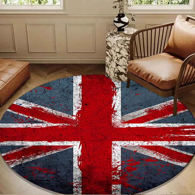 British Flag Artwork Round Mat Home Decor, Chair Rug For livingroom,Bedroom, Doormat Home Decor Birthday Gift Christmas Gifts