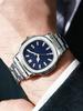 Fashionable Business-Style Quartz Watch Men's Wristwatch with Calendar and Scale Stainless Steel Strap Birthday Gift Timing Function
