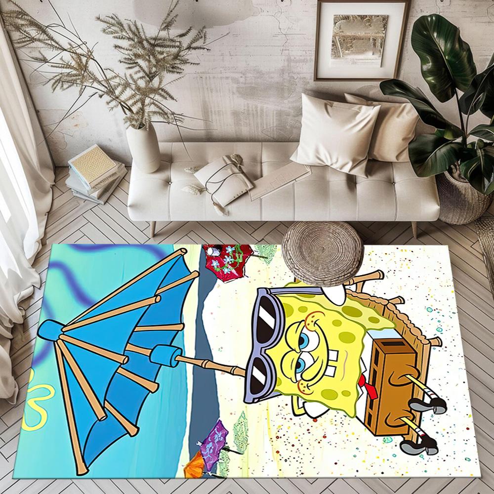 Spongebob And Friends Square Rugs Are a Great Choice for Living Rooms, Bedrooms, Home Décor, and As Gifts.