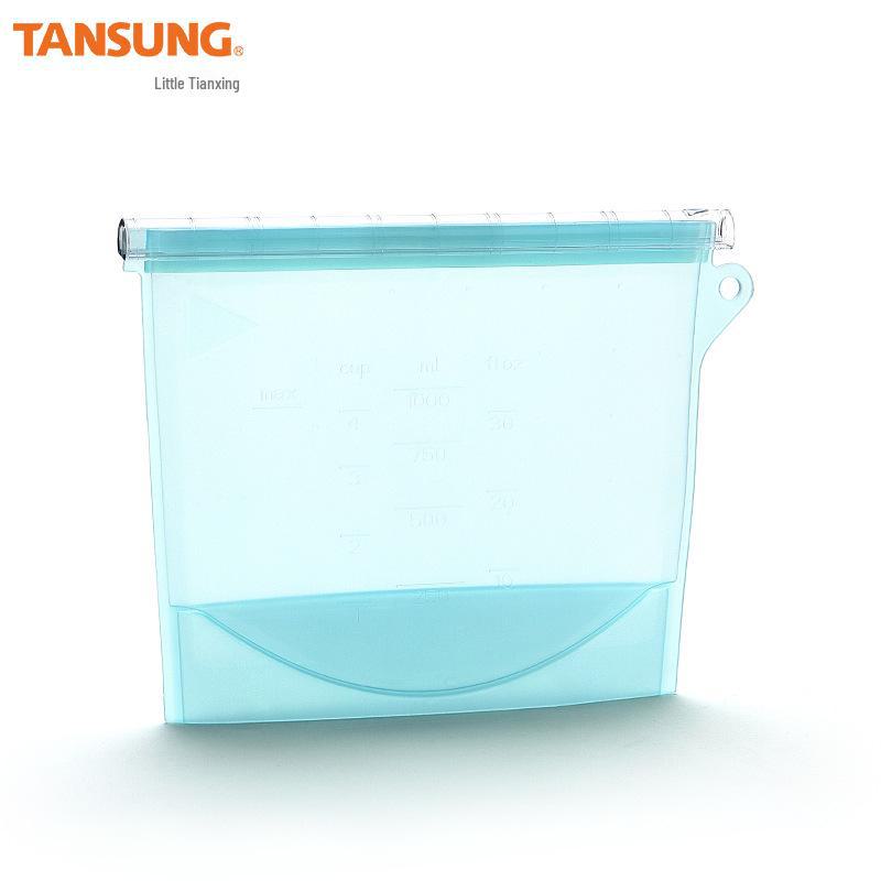 Leakproof Silicone Food Storage Bags - Ready-to-Use Vacuum-Sealed Ziplock for Fresh-Keeping