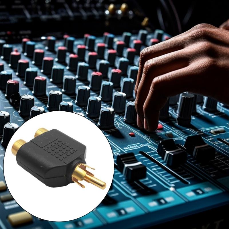 Mono Y Adapter Splitter Cable Adapter1 Male to 2 Female for Extending Auditory Video Cables Connectors 1PC