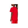 Adidas Originals Trefoil T-Shirt Solid Color Logo Letter Print Short Sleeve Kids Tops Red IB9929