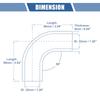 X AUTOHAUX Silicone Hose Silicone Pipe Radiator Hose 1 Piece Inner Diameter 1.3 inches