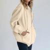 Women's  Fashion Zipper Hoodie Long Sleeve Hooded Pullover Sweatshirt Casual Solid Color Tops With Pockets