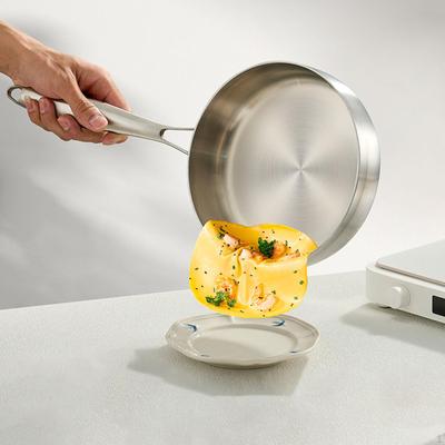 Koekenpan Gadget Benodigdheden Cadeaus Roestvrij Staal, Ergonomische Handgreep Koekenpan Kookgerei voor Restaurant