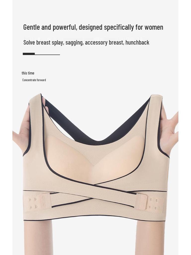Stoßfester trägerloser Sport-BH: Übergröße, Bügellos, Anti-Hängebrust, Schönes Rückendesign