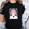 Retro SPY FAMILY Summer Anya Forger Harajuku Short-Sleeved Men's and Women's Universal Shirt Pa