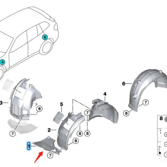 BMW X3 G08 Främre stötfångare Triangelpanel 51717496475/51717496476