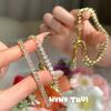 Light Luxury Jewelry, Full Diamond T-Square Arrangement Gemstone Cuban Bracelet, Gilt Stacked Dream, Small Row Diamond Bracelet Bracelet Bracelet