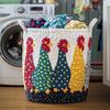 Quilted Laundry Basket Large Capacity with Handles Organizer Foldable Soft Storage Box for Nursery Bedroom Laundry Room