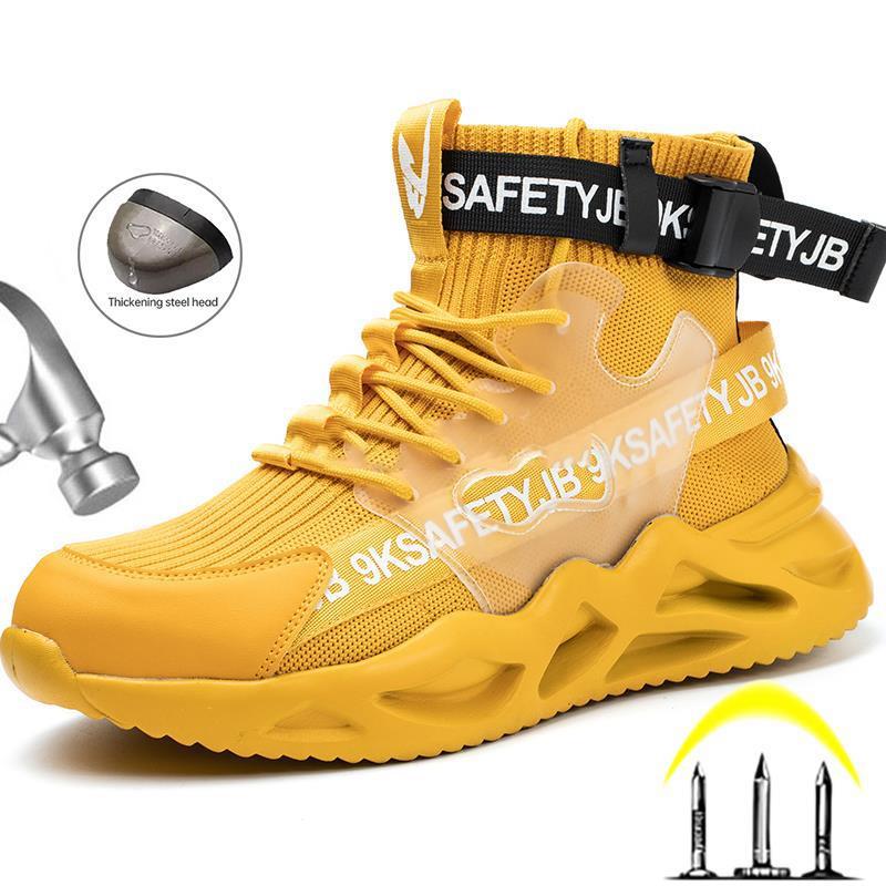 2022 Zapatos de trabajo Hombres Mujeres Zapatos de seguridad Punta de acero  Botas de trabajo de seguridad Zapatos indestructibles Calcetines de trabajo  Anti-smash Calcetines Zapatillas Calzado comprar a buen precio — entrega