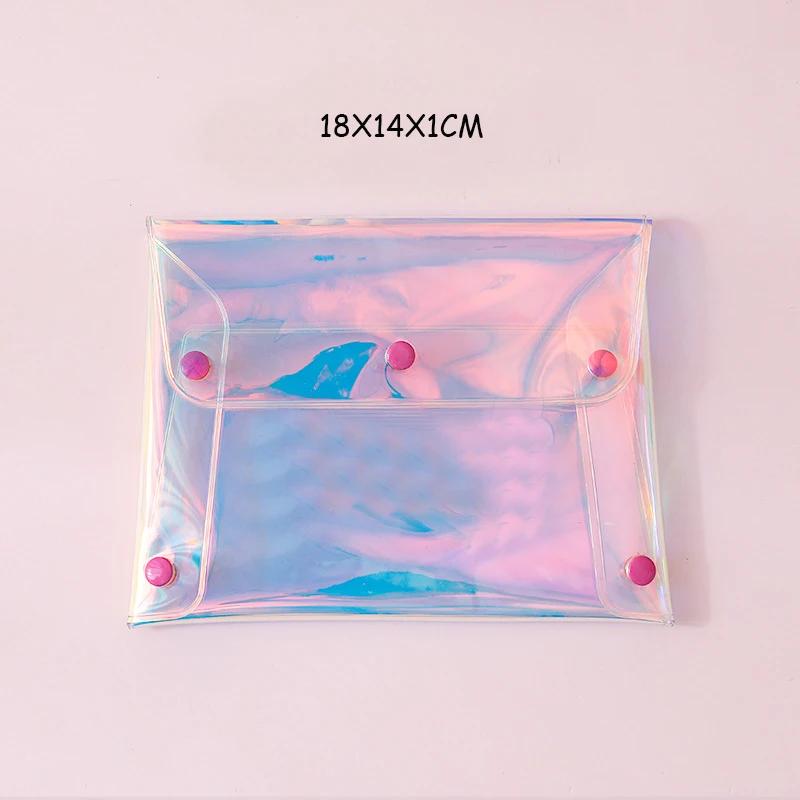 Laser Transparent Kosmetiktasche Damen DIY Klar Make-up Stifte Aufbewahrung Organizer Reise Toilettenartikel Waschtasche Hülle Niedliche Geldbörsen Tasche