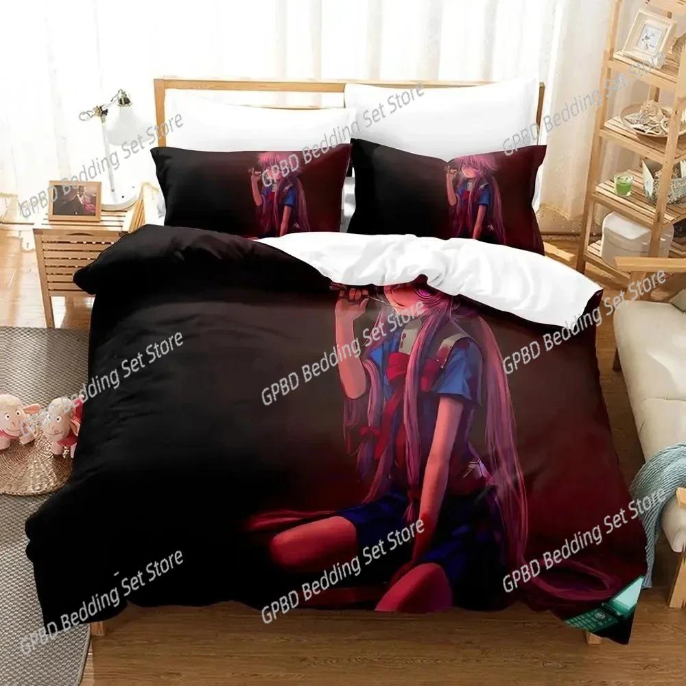 Comforter Anime Future Diary Yuno Gasai Bedding Set Bedroom Soft Modern S Comefortable And