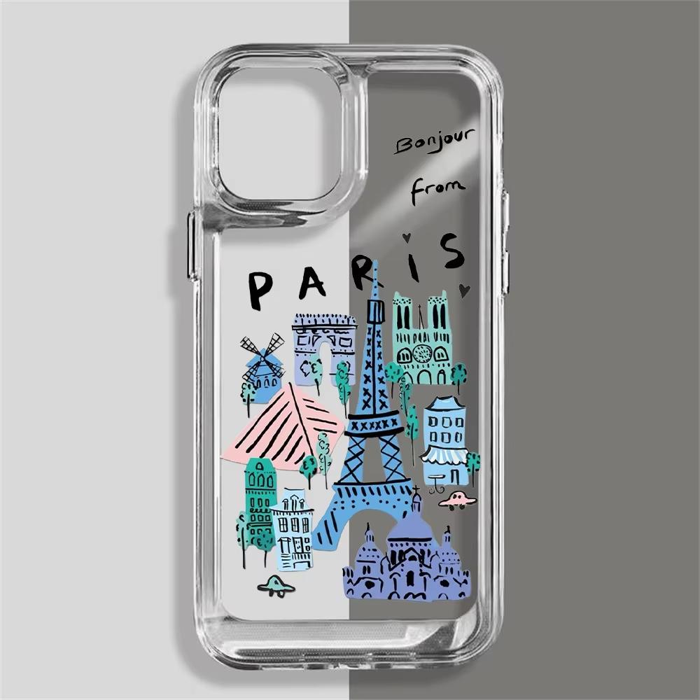 

Paris New York City Phone Case For iPhone 16 e 15 14 13 12 11 Pro Max Plus Mini X XS XR SE 2020 2022 Funda Coque iPhone XS Max