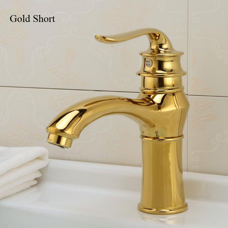 Luxus Waschtischarmatur Moderne Badezimmer Waschtischarmatur Gold Heiß Kalt Mischbatterie Waschtischarmatur Einhebel Küchenzubehör