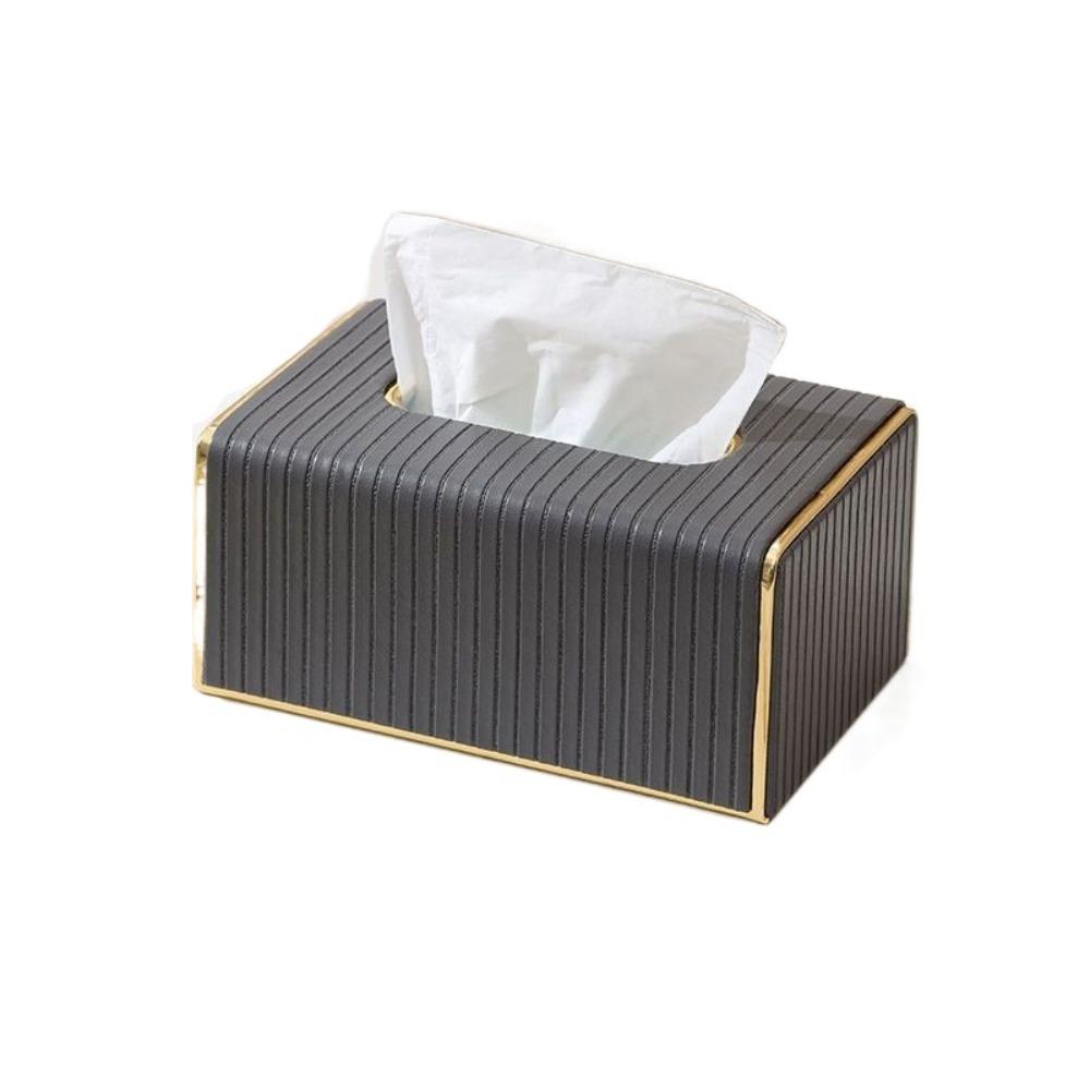 High Quality Streak Tissue Box Exquisite Paper Storage Container Modern Napkin Holder Living Room