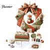 Dekorativer Stoffkranz Bausatz Weihnachten DIY-Set, Patchwork Anfängerfreundlich Handgemachtes Feiertagsbasteln Personalisiertes Türdekor Dekoration Set für