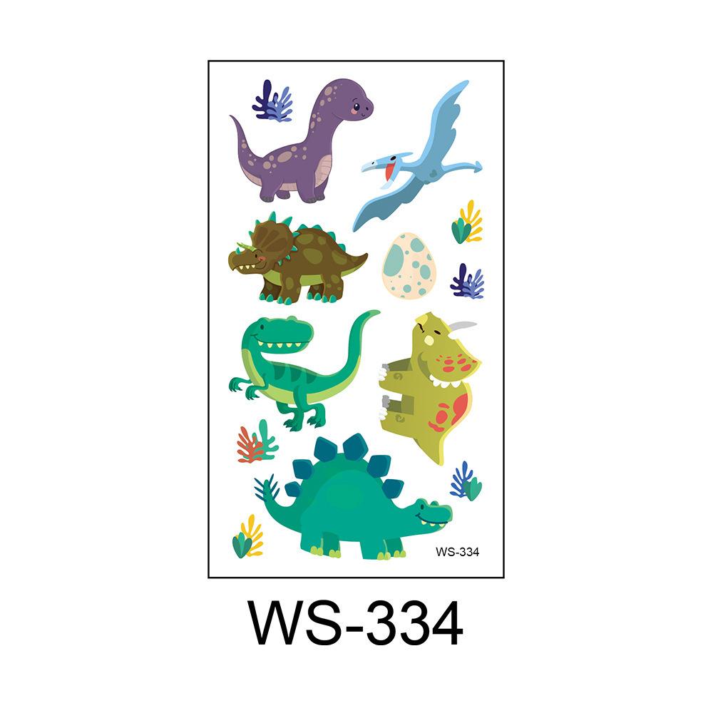 Cross Border Cartoon Children's Dinosaur Tattoo Stickers Kindergarten Party Rewards One-time Waterproof Personalized