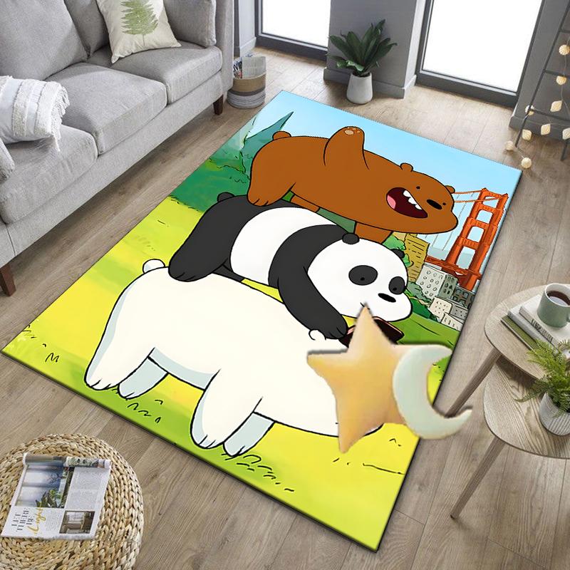 Nightly Friends bears Adventure Office Rug Chair Mat, Game Carpet, Suitable for Front Door, Bedroom, Living Room, Desk, Holiday Gift