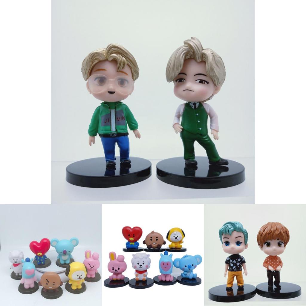 Exquisite 7pcs Set Of Kpop Bangtan Boys Star Figure Dolls For Unique Decor