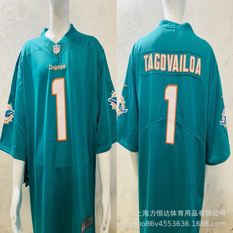Miami Dolphins Football Jersey 10 13 17 Tagovailoa Legend Embroidery Sports Team Uniform Men Women