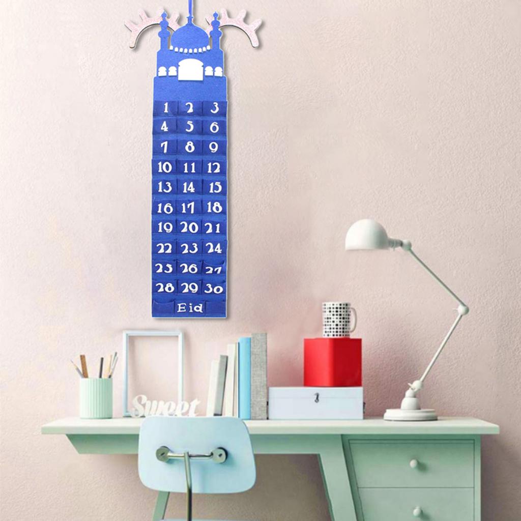 Eid Advent Calendar Hanging Storage Bag Party Decor