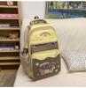 School bag new versatile high-value backpack for junior and high school students large-capacity load-reducing school bag Korean version ins cute