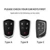 Leather Car Key Case Cover For Cadillac CT4 CT5 ATS CT6 CTS DTS XT5 Escalade ESV SRX STS XTS  XT4 28T ELR  Car Key Accessoires