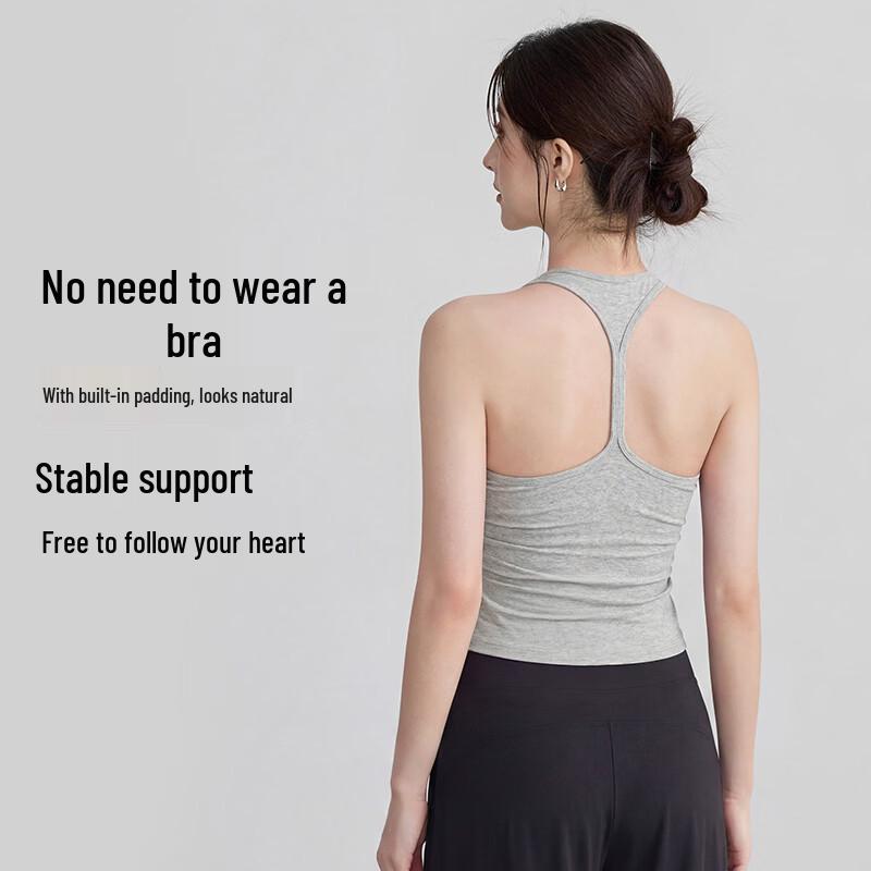 Youyou Sports Vest Yoga Top with Built-in Bra J16011Y1U L