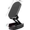 Foldable Metal Car Phone Holder, 720° Rotatable Strong Magnetic Flip Holder, Universal Dashboard Car Holder, Magnetic Mobile Phone Holder