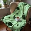 Sketch Strawberry Star Cartoon Anime Print Flannel Blanket Soft Warm Throw For Kids Bedroom Sofa Christmas Office Car