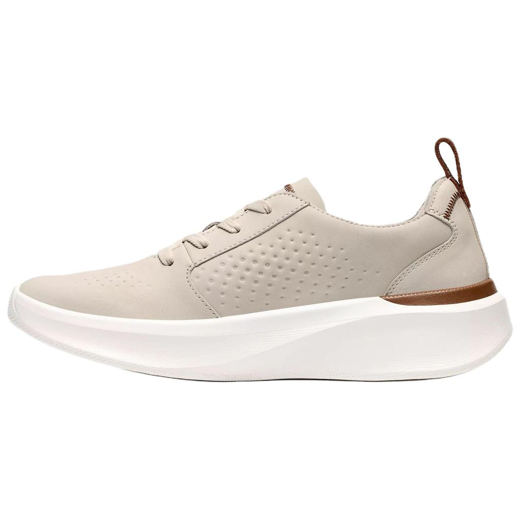 Clarks Solevana Suede Versatile Comfortable Low-Top Casual Shoes Men sneakers Beige 26187558