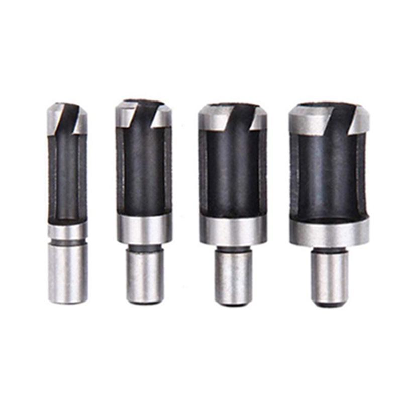 Titanium-Plated Hex Handle Cork Drill & Countersink Bit Set