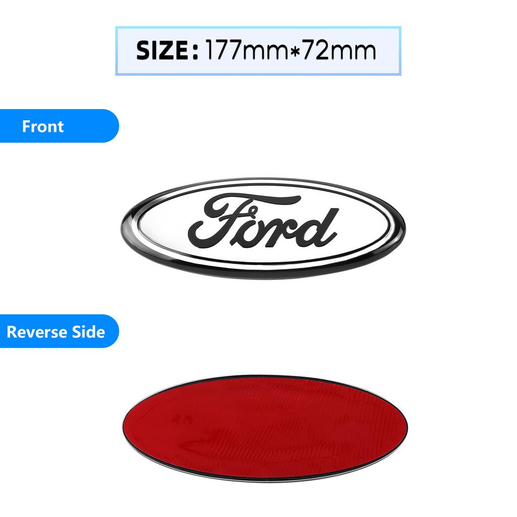 Car Rear Trunk Front Grill Sticker For Ford Grille Emblem Logo Hood Badge Focus Kuga MK7 MAX Fiesta Ranger Mondeo Mustang Escape